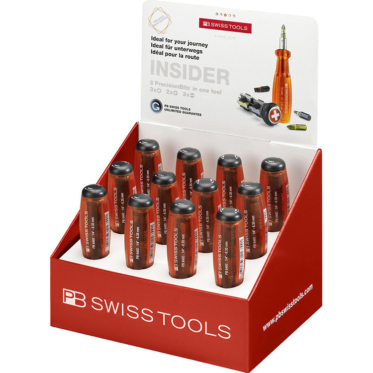 瑞士PB Swiss Tools  弹仓式批头螺丝刀展示组  PB  6460.POS