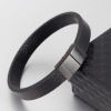 Bracelet stainless steel, leather men's jewelry, genuine leather, simple and elegant design