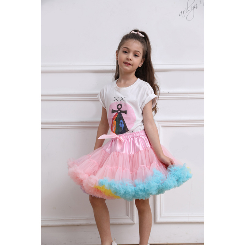 children Pompous skirt Europe and America new pattern girl skirt Princess Dress stage perform tutu David Yarn skirt wholesale