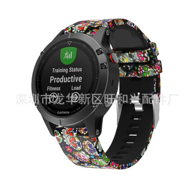 20mm印花表带适用三星Galaxy watch 42mm华为gt华米gtr42硅胶手表|ms