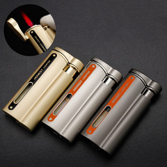 Bai Cheng Xiancao No.1 Windproof Inflatable Visual Lighter with Red Fire Metal Gas Lighter Tobacco Accessory Wholesale