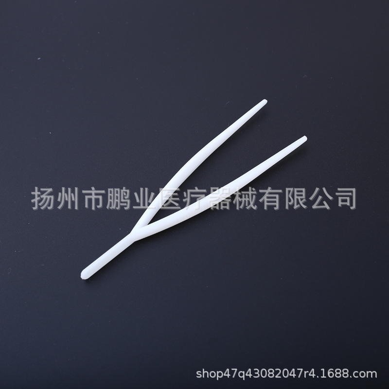 厂家供应独立包装一次性塑料医用镊 火叉镊价格优惠