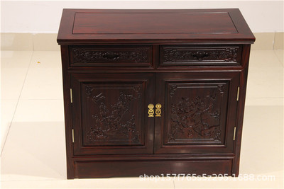 Indonesia Black wood Sideboard Chinese style Rosewood Lockers solid wood Cupboard Wall cabinet increase in height 88 Entrance cabinet