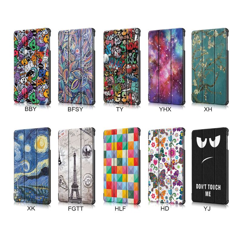 Applicable to Samsung galaxy tab a 10.1 2019 T510 painted tri-fold protective case