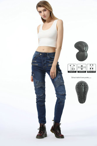 Manufacturer Direct Sales LOONG BIKER Motorcycle Riding Pants Jeans for Women Four-Season Off-Road Motorbike Pants Anti-Fall Pants