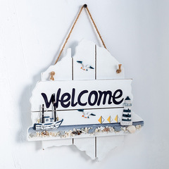 Mediterranean Ocean Series Welcome Sign Home Creative Indicator Doorplate Welcome Hanger Welcome