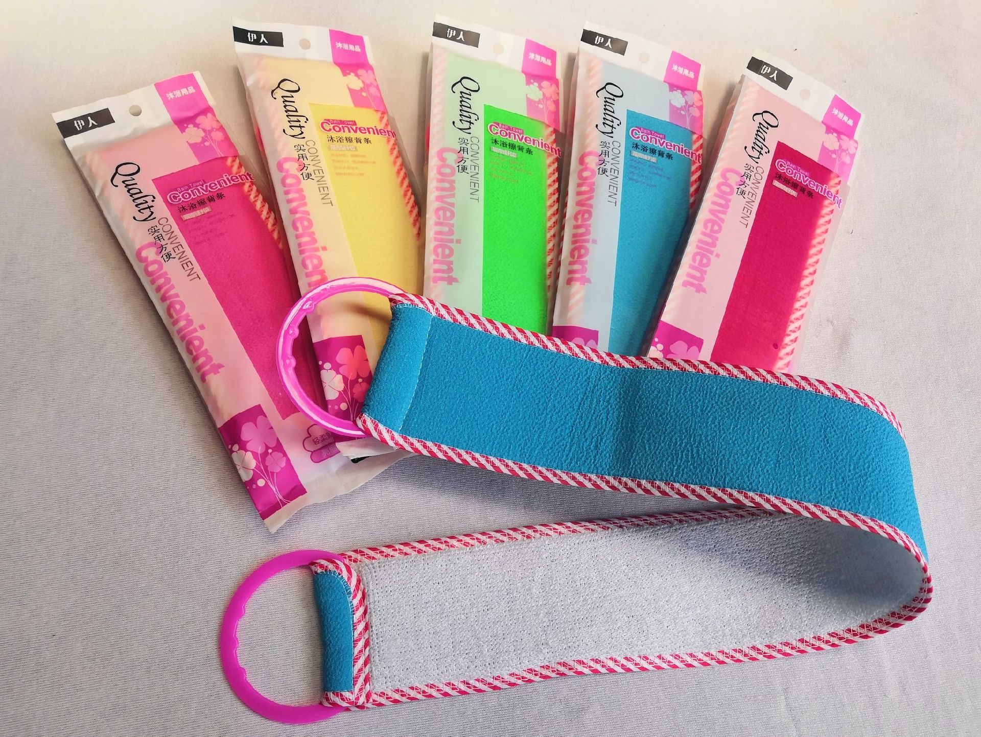 拉背条洗澡巾加厚双面搓背搓泥巾长条强力搓澡巾沐浴巾搓泥神器