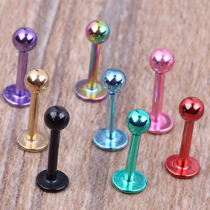 Labret piercing jewelry detail image
