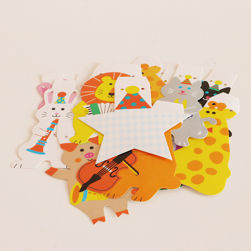 Creative cartoon animal garland birthday party decoration tropical rainforest animal flags new house decoration banner