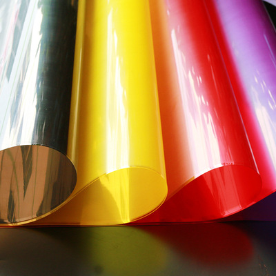 彩色PVC胶片塑料板材 PP磨砂半透明片材软硬吸塑卷材PVC雕刻印刷|ru
