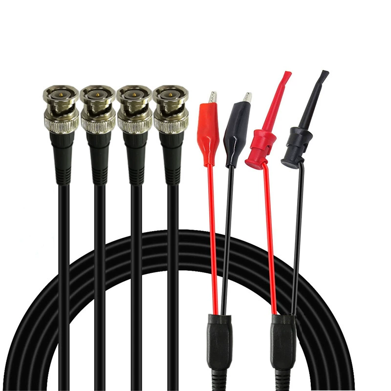 Заводской прямой поворот BNC зажим типа «крокодил» тестовая линия осциллограф поворотный крюк зажимной провод линия подключения источника сигнала из чистой меди