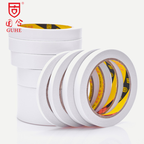 Strong sticky cotton paper double-sided tape wholesale office stationery handmade double-sided tape hand-tearable thin high-stick cotton paper double-sided tape