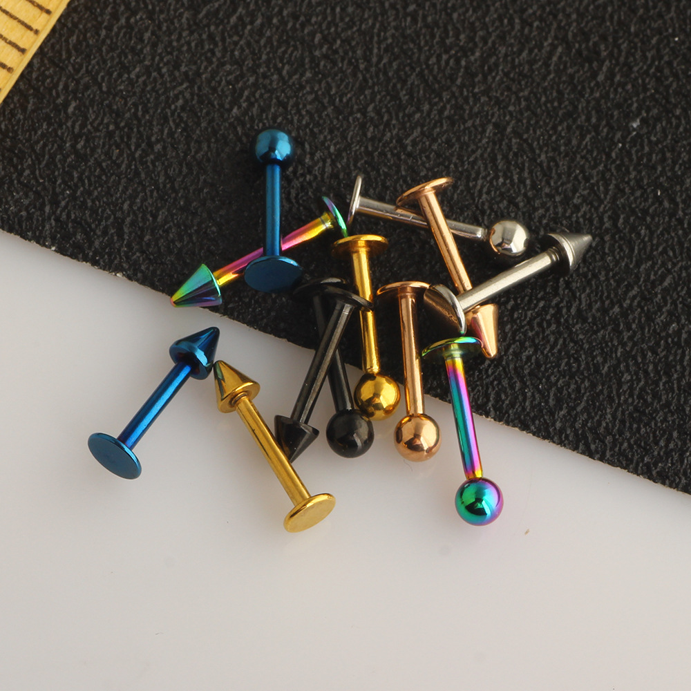 Labret piercing jewelry detail image