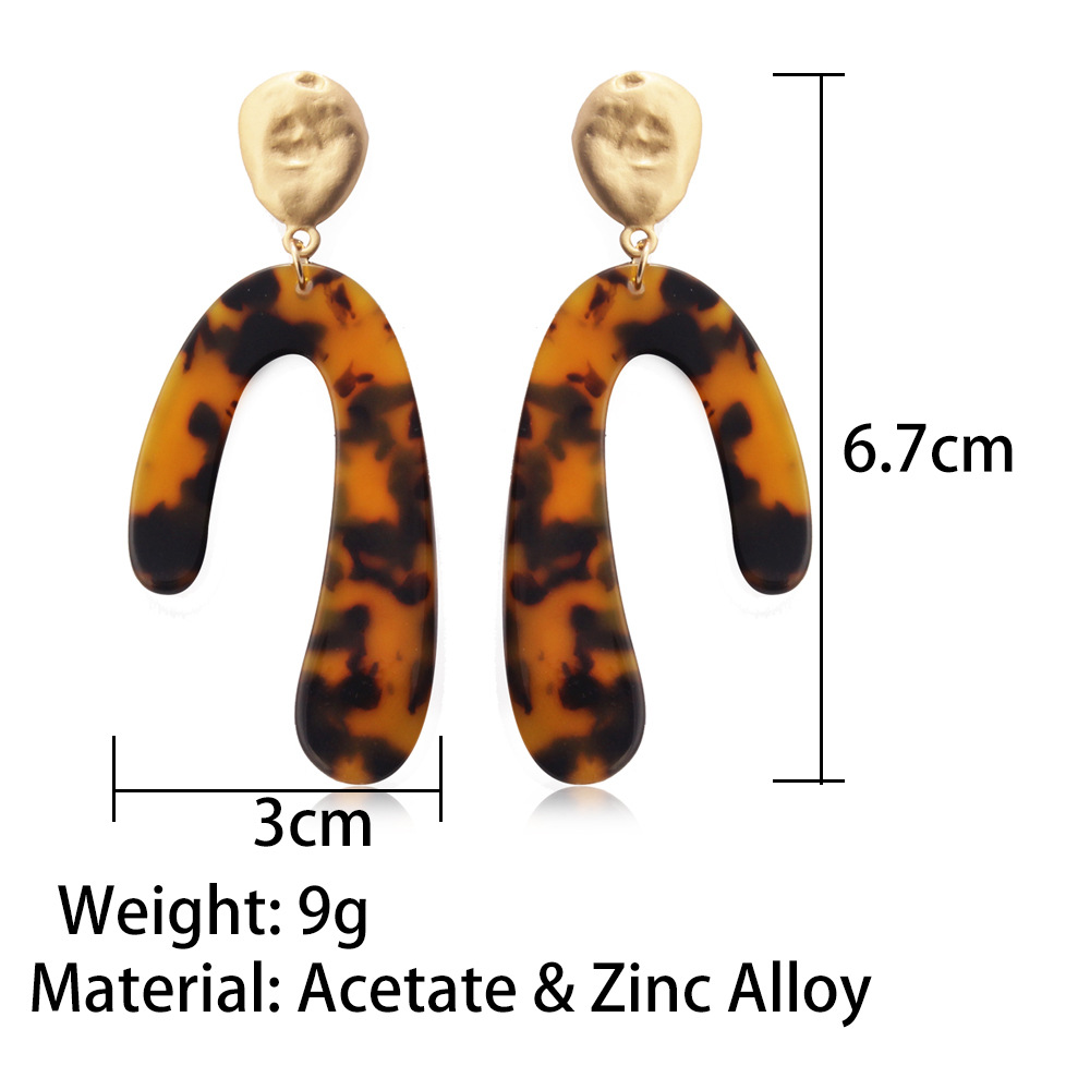 Retro Y-shaped Acrylic Earrings display picture 1