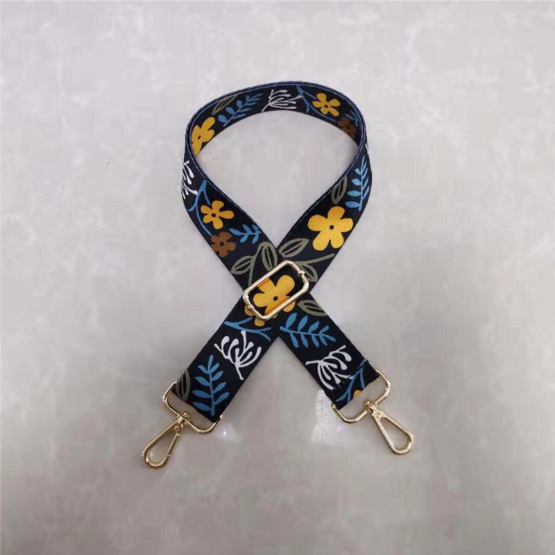 90g Weight Single Shoulder Strap Strap Type Daily Occasion Polyester Material Flower Pattern All Seasons Season Unisex Gender Metal Button Design Fashion Style Sewing Craft All Seasons Polyester Flower Single Shoulder Strap Bag Accessories 4