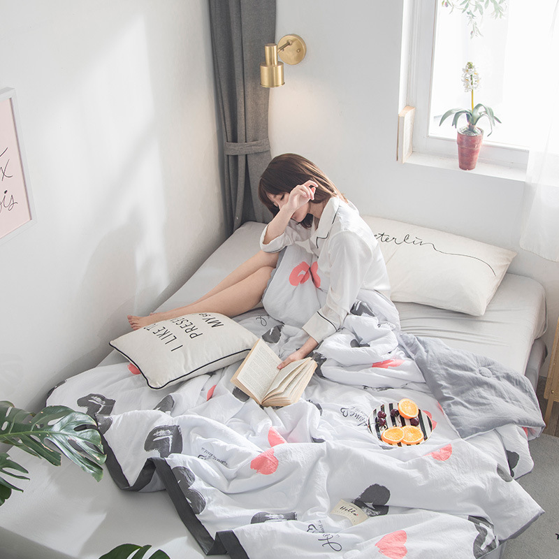 廠家直銷水洗棉夏被 夏季空調被薄被子公主風夏涼被 批發代理采購