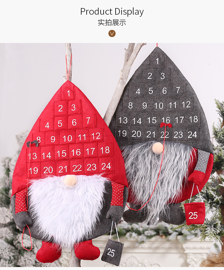 New Christmas Decorations Wall Calendar Rudolph Countdown Calendar Creative Wall Calendar display picture 4