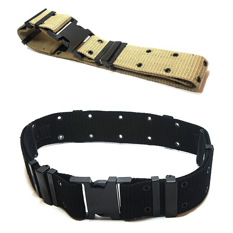 Estilo americano S exterior táctico tejido cinturón deportes nylon CS entrenamiento estudiante entrenamiento militar insertar hebilla exterior cintura sello Venta caliente