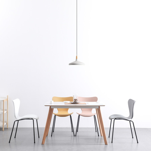 Nordic chair ins Internet celebrity light luxury home backrest dining chair desk simple modern backrest stool leisure plastic