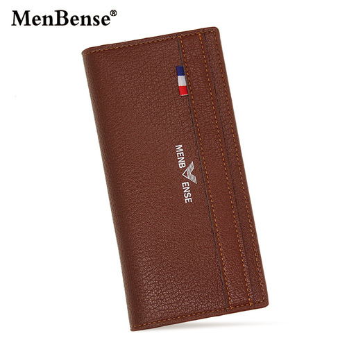 MenBense新款欧美风男士钱包长款 磁扣加围长包大容量男士钱夹