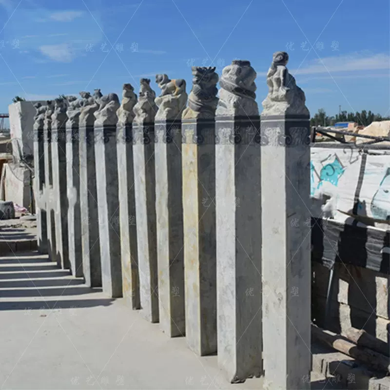 十二生肖 仿古石雕拴马桩现货 传统青石石材雕刻定制工厂批量直销