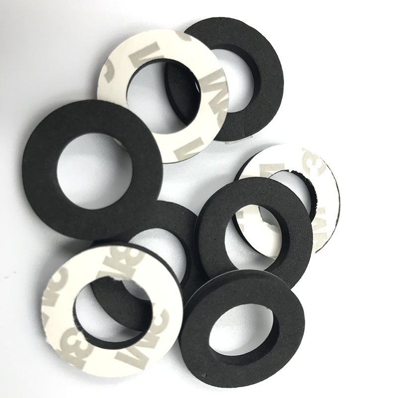 模切成型高粘双面胶 耐高温胶带绿色pet冲型硅胶脚垫厂家