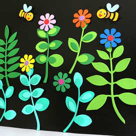 幼儿园教室布置黑板报立体墙贴 海底世界弯海草 单层草墙贴批发
