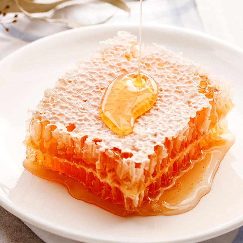 新鲜原生态天然蜂巢蜜500g农家自产成熟全封盖巢蜜蜂蜜液体土特产|ru