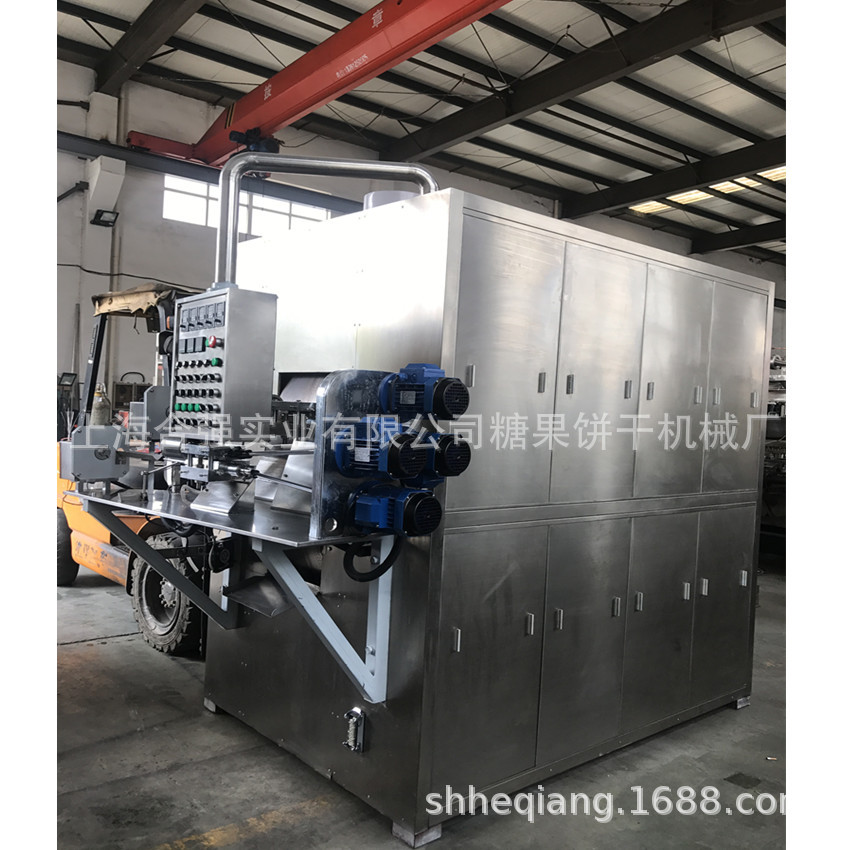 双头全自动波纹蛋卷机 巧克力注芯蛋卷成套生产线 海苔注芯蛋卷机