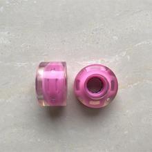 54*32鱼板滑板PU闪光轮子香蕉板耐磨双排溜冰鞋四轮旱冰鞋水晶轮