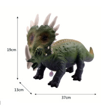 17寸 小号戟龙厚鼻龙三角龙儿童充棉恐龙玩偶带IC仿真充棉模型
