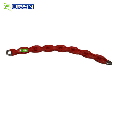 品質保證現代紅色PVC包塑電梯升降平衡環鏈11mm補償鏈