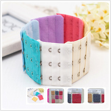 三排三扣不锈钢独立装文胸延长扣 三排3扣内衣加长扣搭扣 送色卡