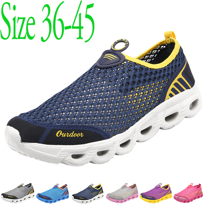 跨境夏季户外溯溪鞋透气户外网鞋男溯溪鞋软底一脚蹬网鞋男Shopee|ms