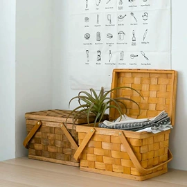 收纳篮/筐;其他居家日用;竹编