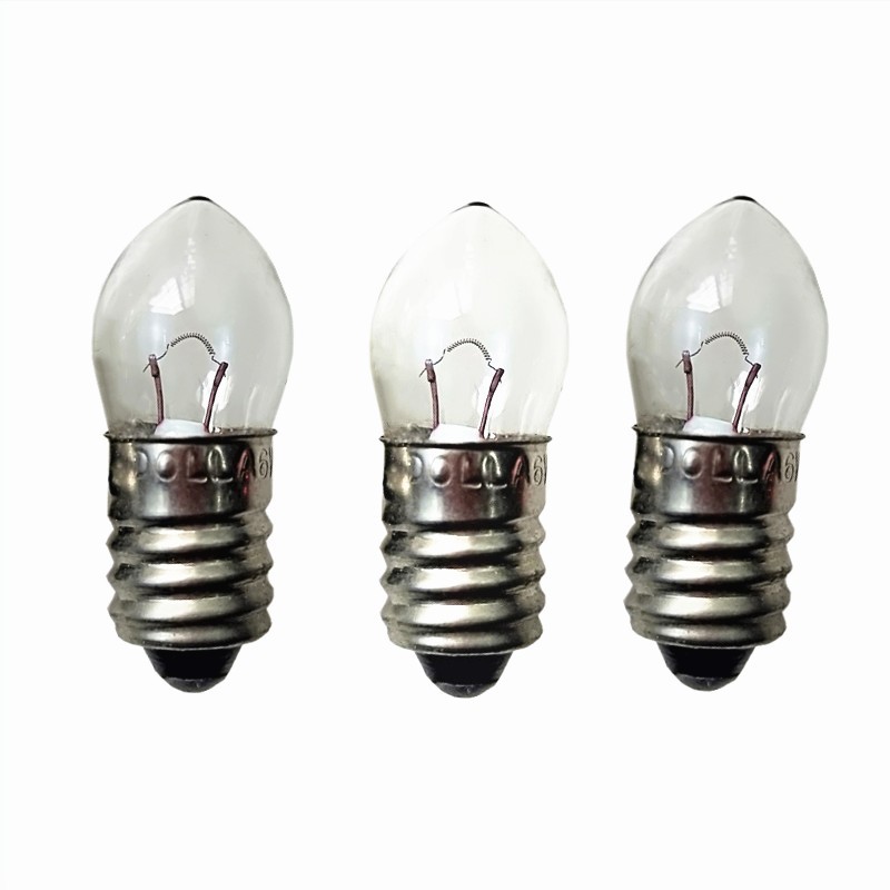 Miner's lamp Lamp beads Tip bulb 6V6W Screw E10 Halogen bulb Flashlight Lamp beads