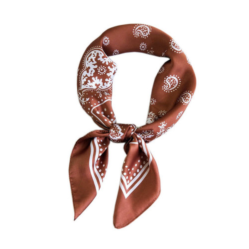 70 cashew flower small square scarf for women spring, autumn and summer new ins style versatile decorative literary Korean small silk scarf