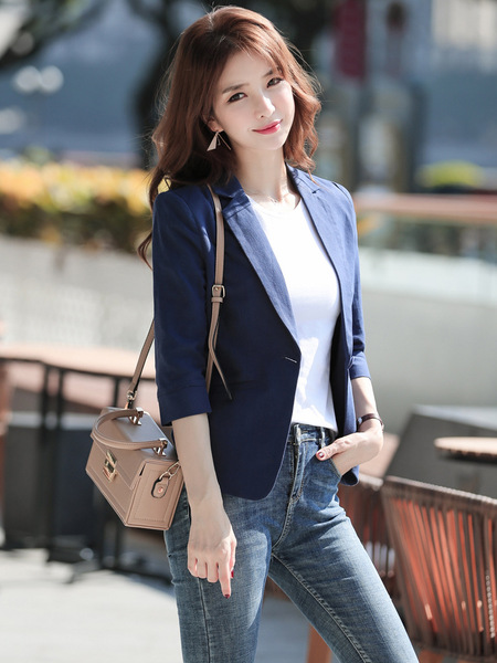 Short Suit New Slim Cotton and Hemp Ladies’Leisure Suit Jacket