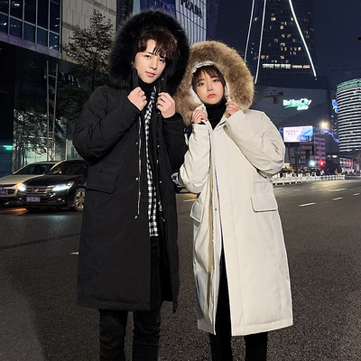 man Down Jackets Duck winter new pattern Mid length version Hooded thickening keep warm lovers coat men and women Cold proof