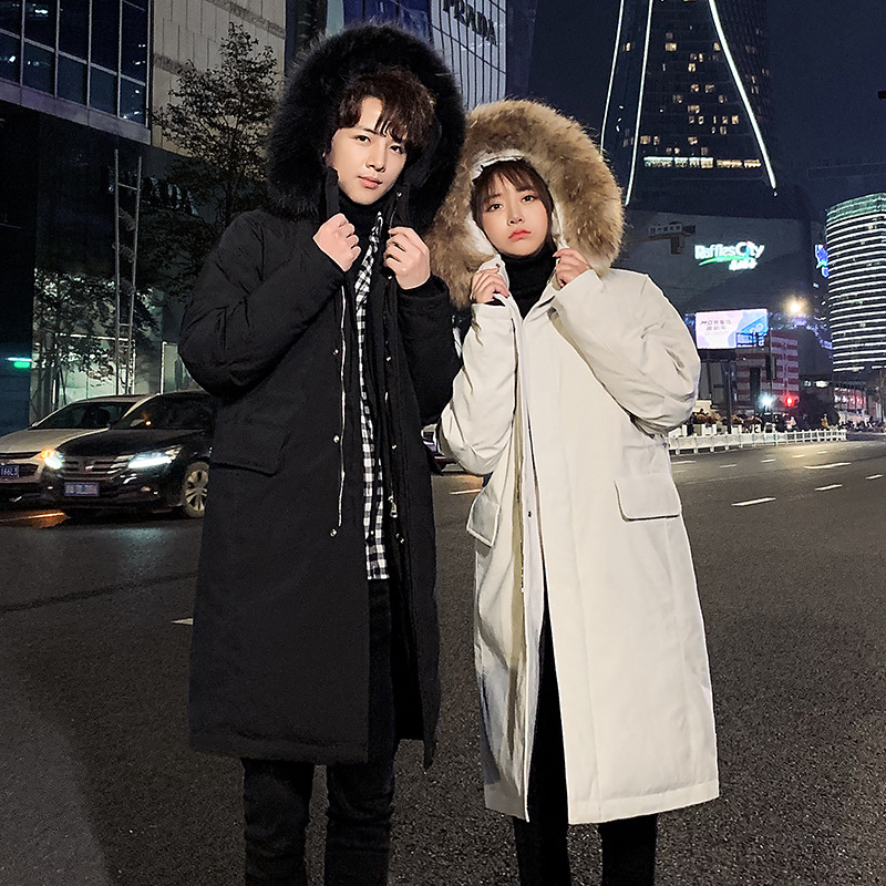 man Down Jackets Duck winter new pattern Mid length version Hooded thickening keep warm lovers coat men and women Cold proof