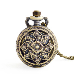 General Petal Engraved Pocket Watch, Bossia Small Pocket Watch Wholesale, Domestic Mechanical Watch, Casual Style, Small Chain Strap Watch