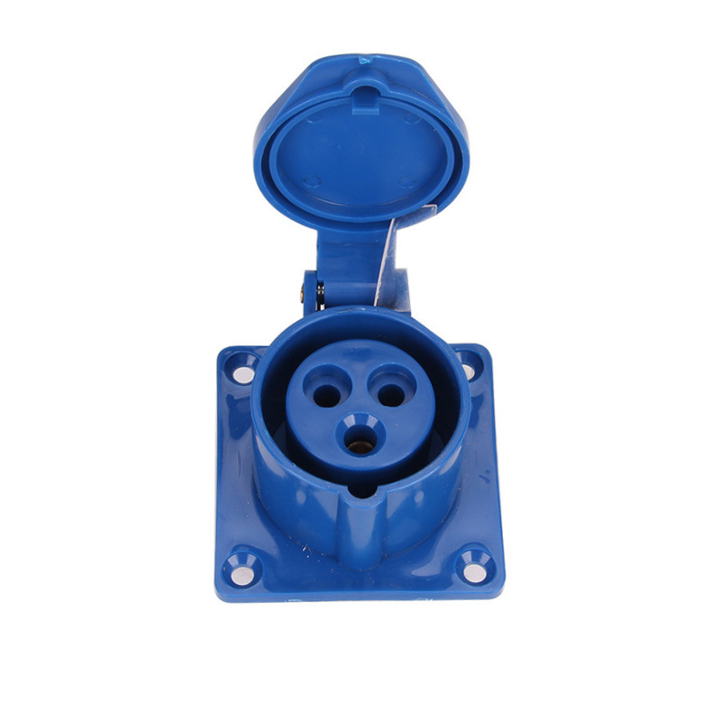 暗装工业插座3P4P5P工业插座16A32A63A125A单相三相四线无线插座