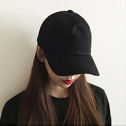 Ladies' versatile Korean style baseball cap, solid color, light board, spring and summer hat, trendy outdoor sun protection hat, customizable embroidery.