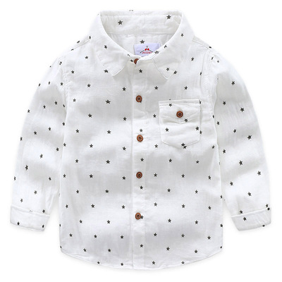 brand Children's clothing Cotton Boy shirt Spring 2019 new pattern star baby children Long sleeve shirt
