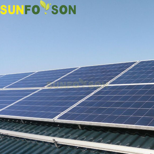 Pitched tile roof solar panel