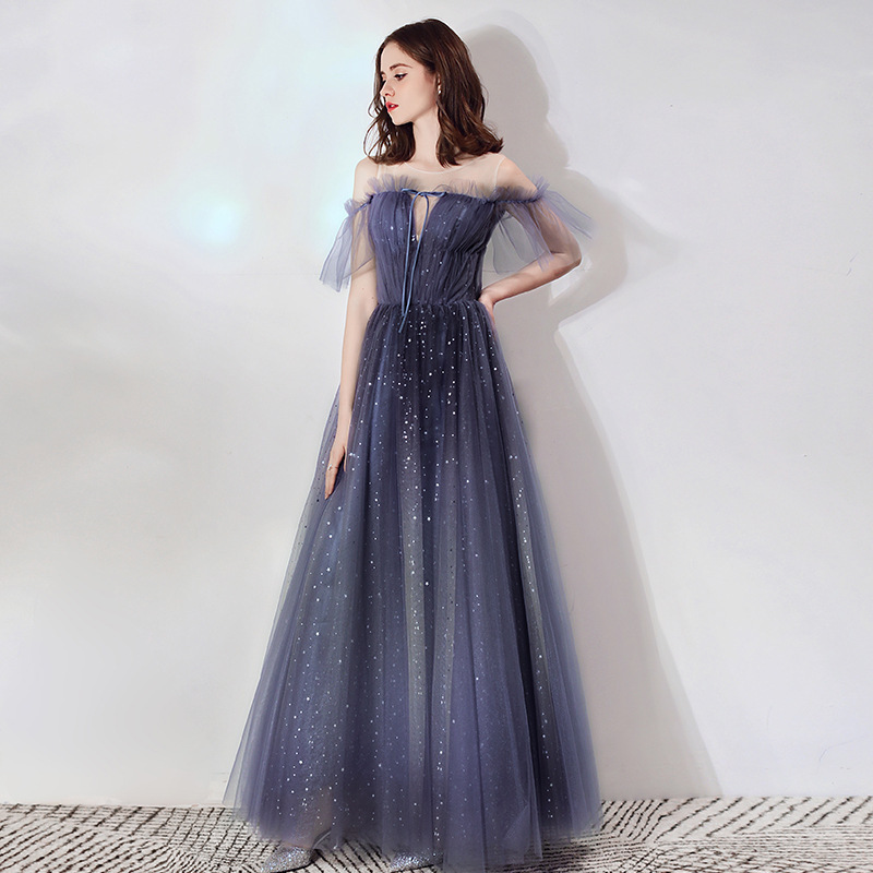 blue dress for baby girl Spaghetti Starp V-neck A-line Satin Backless Wedding Dresses,CW0123 –  clover sew main image 1