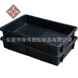 防静电方盘周转箱黑色塑料零件螺丝方盘加厚物料电子元件盒浅托盘