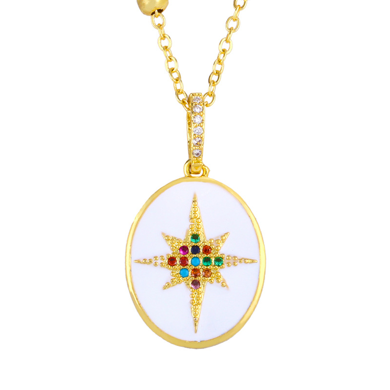 Necklace geometric drop necklace necklace sweater chain microset diamond star pendant necklace wholesales fashionpicture3