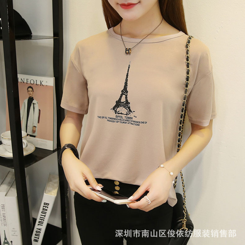 T shirt femme JUNYI TEXTILE VêTEMENTS en Coton - Ref 3314766 Image 182