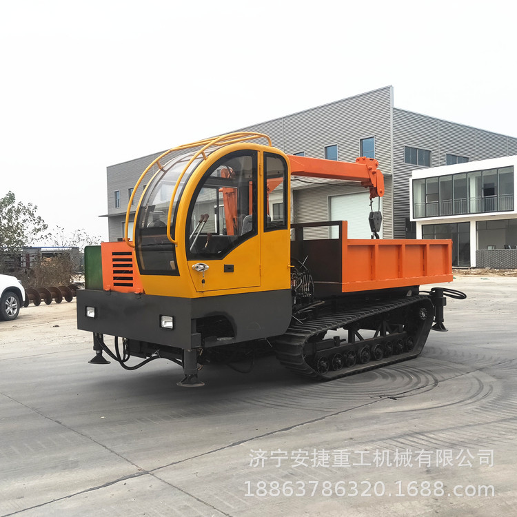 供应小型橡胶履带随车吊 3-12吨履带随车吊 山路路沿石运输起重机